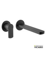 Μπαταρία Νιπτήρα Τοίχου Glam Vicario Black Matt  610045-400