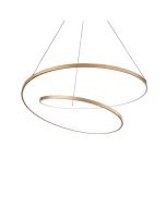 Φωτιστικό Κρεμαστό Ø800x240xΗ2240mm Led Dimmable 55w 3000K 6100lm Brushed Brass Ideal Lux Oz SP D80 Dali 304595