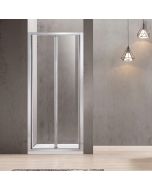 Καμπίνα 100x H180cm σπαστή ευθύγραμμη, αντιστρέψιμη με σταθερό πλαϊνό 80cm Orabella Fusion 30453-30455