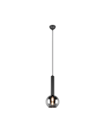 Clayton Μοντέρνο Κρεμαστό Φωτιστικό Μονόφωτο με Ντουί E27 σε Μαύρο Χρώμα Trio Lighting 310300132