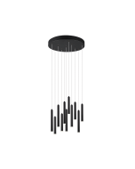 Tubular Μοντέρνο Κρεμαστό Φωτιστικό με Ενσωματωμένο LED σε Μαύρο Χρώμα Trio Lighting 321691132