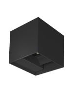 ΑΠΛΙΚΑ ΤΟΙΧΟΥ ΑΛΟΥΜΙΝΙΟΥ CUBE ΜΑΥΡΗ 10W 3CCT 100X100X100 mm ME GLASS DIFUSER ARTE ILLUMINA Eurolamp 145-20250