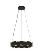 Κρεμαστό Φωτιστικό Μαύρο -Χρυσαφί D61,5xH150cm LED 3000K 4200lm Eglo Altagracia 390031