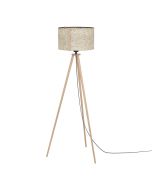 Φωτιστικό Δαπέδου Τρίποδο D50xH150cm 1xE27 σε Καφέ-Μαύρο Eglo Hontongas 390326