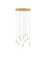 Κρεμαστό Φωτιστικό D58xH150cm LED 3000K  Χρυσαφί- Διάφανο Eglo Mirador 390359
