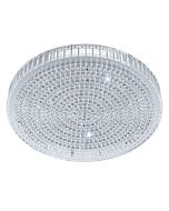 Πλαφονιέρα Οροφής 60cm Led 4000K 3120lm Κρύσταλλα Χρωμέ Eglo Balparda 39747