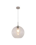 Κρεμαστό Φωτιστικό από Διάφανο Γυαλί 1xE27 D:30cm Inlight 4039-A-Transparent 