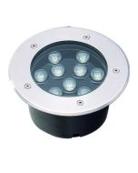 Φωτιστικό Χωνευτό Δαπέδου IP65/67 D180xH95mm Led 10w 3200K 833lm  Viokef Lotus 4187000