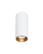 Φωτιστικό Σποτ Οροφής Ø7,5xY14 cm με Χάλκινο Reflector Γύψος Λευκός 1xGU10 Viokef Flame 4209600