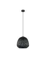 Φωτιστικό Κρεμαστό Ø320xH1100mm 1xE27 Ξύλο-Μαύρο Eglo Dembleby 1 43265