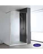 Διαχωριστικό κρύσταλλο ντουζιέρας IWIS Walk-in 100 ρυθμιζόμενo από 117 έως 119εκ., Devon Fluted Clean Glass Chrome  IW120FC-100