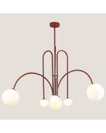 ARTE ILLUMINA ΦΩΤΙΣΤΙΚΟ ΚΡΕΜΑΣΤΟ 6XG9W 100X85 ΚΟΚΚΙΝΟ Eurolamp 144-20007