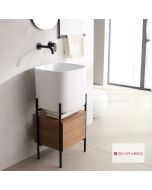 Έπιπλο μπάνιου Laila 2701-NROP με συρτάρι 2711-89 χωρίς νιπτήρα, Scarabeo  270111-NROP89