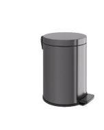 Χαρτοδοχείο 6lt Soft Close D215xH315mm Gun Metal Gloss Verdi 5910050