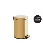 Χαρτοδοχείο 6lt Soft Close W80xD100xH410mm Warm Gold Gloss PVD Verdi 5910053