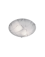 Sandrina Μοντέρνα Γυάλινη Πλαφονιέρα Οροφής με Ντουί E27 σε Λευκό χρώμα Trio Lighting 601200200