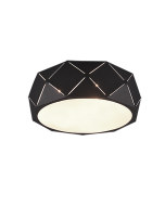 Zandor Μοντέρνα Μεταλλική Πλαφονιέρα Οροφής με Ντουί E27 σε Μαύρο χρώμα 40cm Trio Lighting 603500332