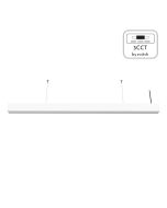 Κρεμαστό Γραμμικό Φωτιστικό D120cm Led 40w 3800lm 3CCT by switch on base Λευκό Inlight 6072-120-WH 