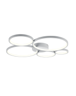 Rondo Μοντέρνα Μεταλλική Πλαφονιέρα Οροφής με Ενσωματωμένο LED σε Λευκό χρώμα 59cm Trio Lighting 622610531