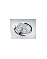 Pamir Τετράγωνο Μεταλλικό Χωνευτό Σποτ με Ενσωματωμένο LED και Θερμό Λευκό Φως σε Ασημί χρώμα 8.5x8.5cm Trio Lighting 650410106