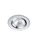 Pamir Στρογγυλό Μεταλλικό Χωνευτό Σποτ με Ενσωματωμένο LED και Θερμό Λευκό Φως σε Ασημί χρώμα Trio Lighting 650510106
