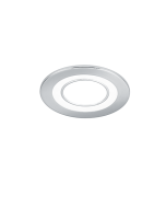 Core Στρογγυλό Πλαστικό Χωνευτό Σποτ με Ενσωματωμένο LED και Θερμό Λευκό Φως σε Ασημί χρώμα 3x3cm Trio Lighting 652510106