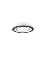 Core Στρογγυλό Πλαστικό Χωνευτό Σποτ με Ενσωματωμένο LED και Θερμό Λευκό Φως σε Μαύρο χρώμα 14.8x14.8cm Trio Lighting 652610132