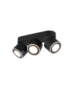 Taurus Τριπλό Σποτ με Ενσωματωμένο LED και Θερμό Φως σε Μαύρο Χρώμα Trio Lighting 652910332