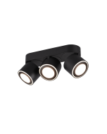 Σποτ Τρίφωτο Μαύρο Ματ 27xH10cm Led 3x5w 3000K 3x450lm Trio Lighting Taurus 652910332
