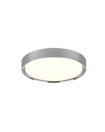 Clarimo Μοντέρνα Πλαστική Πλαφονιέρα Οροφής με Ενσωματωμένο LED σε Ασημί χρώμα 33cm Trio Lighting 659011806