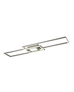 Ganado Μοντέρνα Μεταλλική Πλαφονιέρα Οροφής με Ενσωματωμένο LED σε Ασημί χρώμα 110cm Trio Lighting 670710507