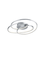 Gale Μοντέρνα Μεταλλική Πλαφονιέρα Οροφής με Ενσωματωμένο LED σε Ασημί χρώμα 60cm Trio Lighting 673916007