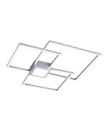 Hydra Μοντέρνα Μεταλλική Πλαφονιέρα Οροφής με Ενσωματωμένο LED σε Ασημί χρώμα 65.5cm Trio Lighting 676210407