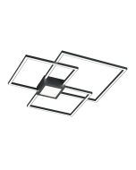 Hydra Μοντέρνα Μεταλλική Πλαφονιέρα Οροφής με Ενσωματωμένο LED σε Μαύρο χρώμα 65.5cm Trio Lighting 676210442