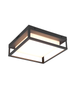 Witham Πλαφονιέρα Οροφής Εξωτερικού Χώρου με Ενσωματωμένο LED σε Μαύρο Χρώμα 677860142 Trio Lighting 677860142