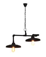 HL-520-2 PIPES BROWN RUSTY PENDANT 2 X E27 HOMELIGHTING 77-2249