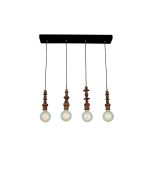HL-040R-4P MELODY AGED WOOD PENDANT HOMELIGHTING 77-2737