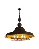 HL-300W-6P DRONE BROWN RUSTY & YELLOW PENDANT HOMELIGHTING 77-3215