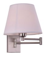 SE 121-1AN DENNIS WALL LAMP NICKEL MAT A4+Γ2 HOMELIGHTING 77-3560