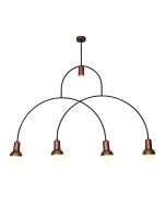 HL-3523-5 CHRISTOPHER OLD BRONZE & WHITE PENDANT HOMELIGHTING 77-3790