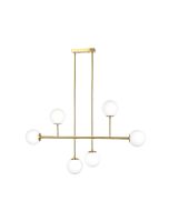 SE 110-6 PRATO PENDANT BRASS GOLD WITH 6 OPAL GLASSES Φ15 Γ4 HOMELIGHTING 77-4491