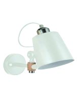 YQ-4003 SAM WHITE METAL-WOOD WALL LAMP 1Ε1 HOMELIGHTING 77-4498