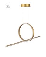 Φωτιστικό Κρεμαστό Χρυσαφί Ματ 120x40xHmax120cm Led 110w 3000K Homelighting Milea 77-8120