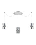 KQ S0616-3 TWIST SMOKEY PENDANT GLASS HOMELIGHTING 77-8182