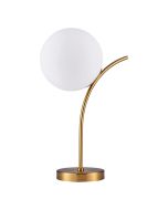 SE21-GM-25 SCEPTRE GOLD MATT TABLE LAMP OPAL GLASS Γ3 HOMELIGHTING 77-8272