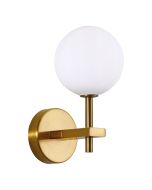 SE21-GM-16 ROYALE GOLD MATT OPAL GLASS WALL LAMP Β1 HOMELIGHTING 77-8285