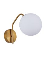 SE21-GM-25 FLAKE GOLD MATT WALL LAMP OPAL GLASS Β1 HOMELIGHTING 77-8288