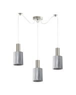 SE21-NM-4-GL1-NM3 ADEPT TUBE Nickel Matt Pendant Smoked Glass+ HOMELIGHTING 77-8394