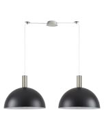 SE21-NM-4-NM2-MS40 ADEPT TUBE Nickel Matt Pendant Black Metal Shade+ HOMELIGHTING 77-8409