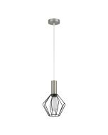 SE21-NM-4-GR1 ADEPT TUBE Nickel Matt Pendant Black Metal Grid+ HOMELIGHTING 77-8435